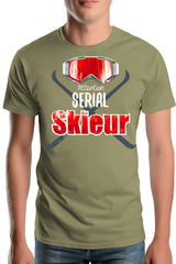 T-Shirt Homme Attention serial skieur