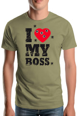 T-Shirt Homme I Love My Boss cible de tire
