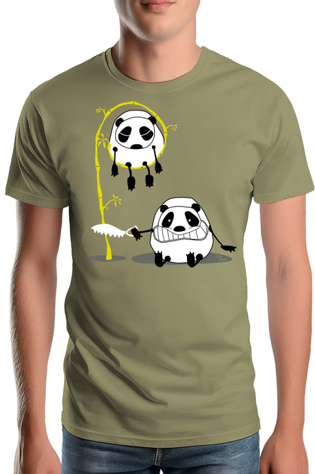 Tee-Shirt Homme Panda et bambou