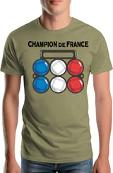 Tee-Shirt Homme Champion de France pétanque