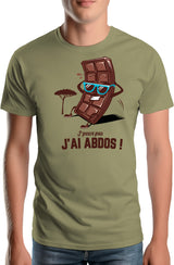Tee-Shirt Homme Des Abdos en tablette de chocolat