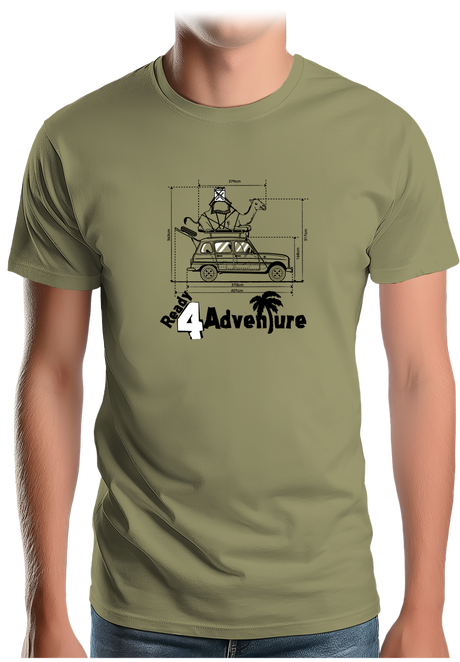 T-Shirt Homme Plan 4L Trophy avec chameau