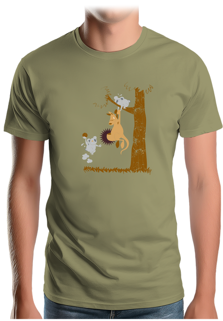 T-Shirt Homme Basket kangourou et koala