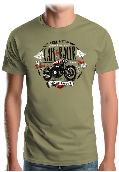 T-Shirt Homme Moto Café racer