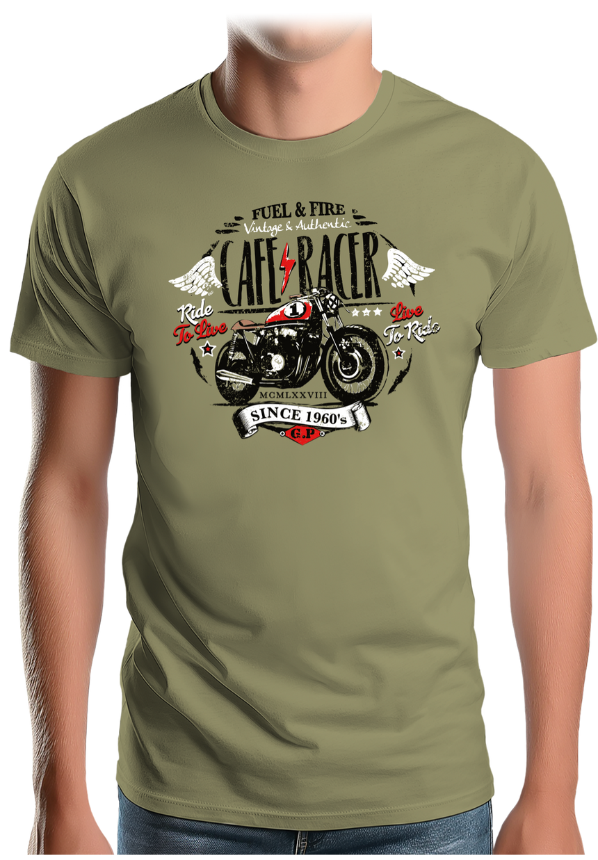 T-Shirt Homme Moto Café racer