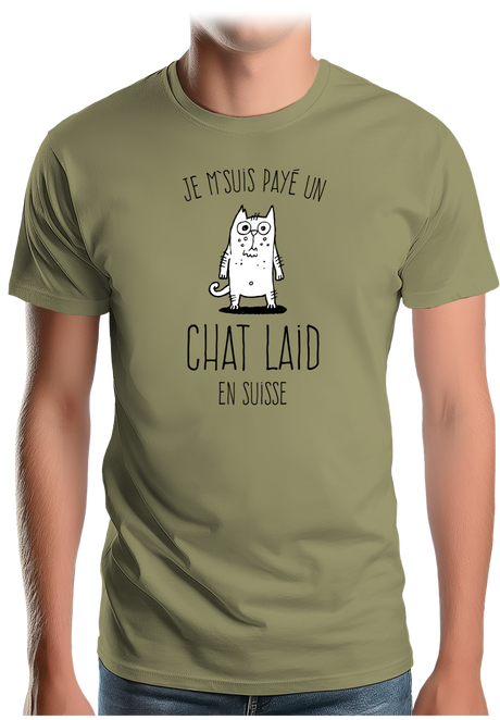 T-Shirt Homme Un chat laid en suisse