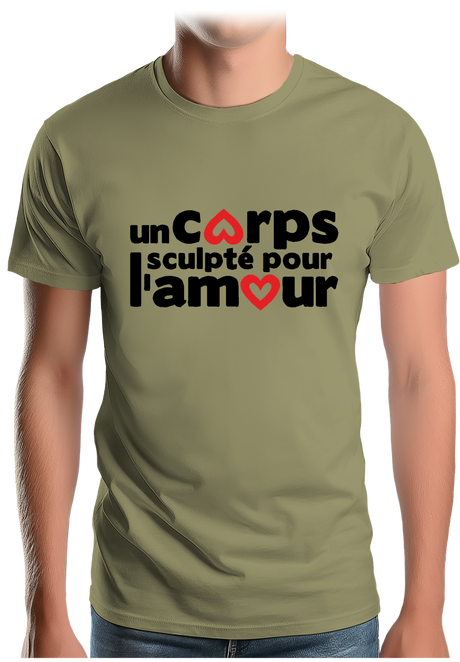 T-Shirt Homme Un corps sculpté pour l'amour en couple