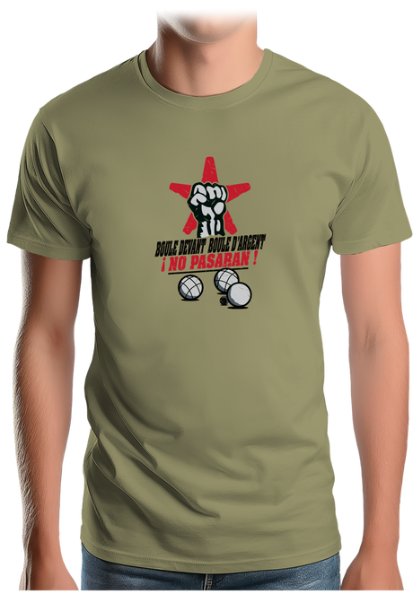 T-Shirt Homme Boule devant, boule d'argent