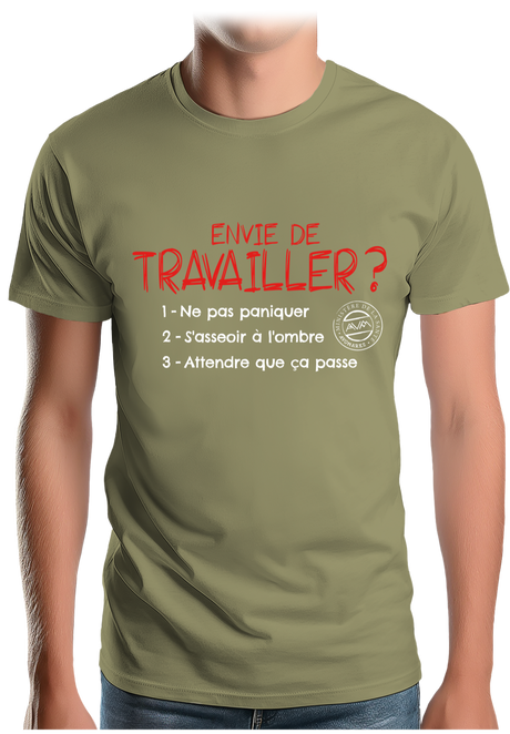 T-Shirt Homme Pas envie de travailler