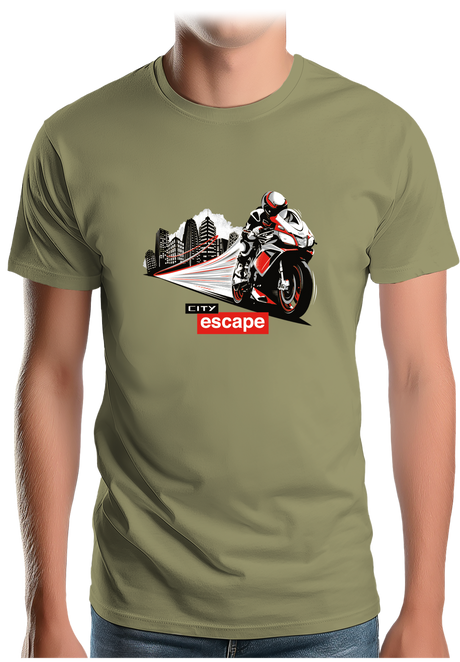 T-Shirt Homme Milan city escape en moto