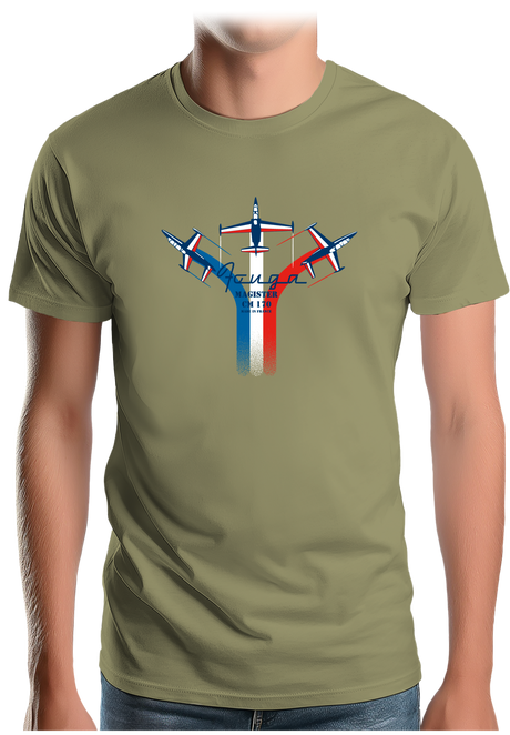 T-Shirt Homme Avion Fouga de France en formation