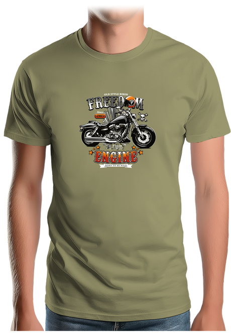 T-Shirt Homme La moto Freedom