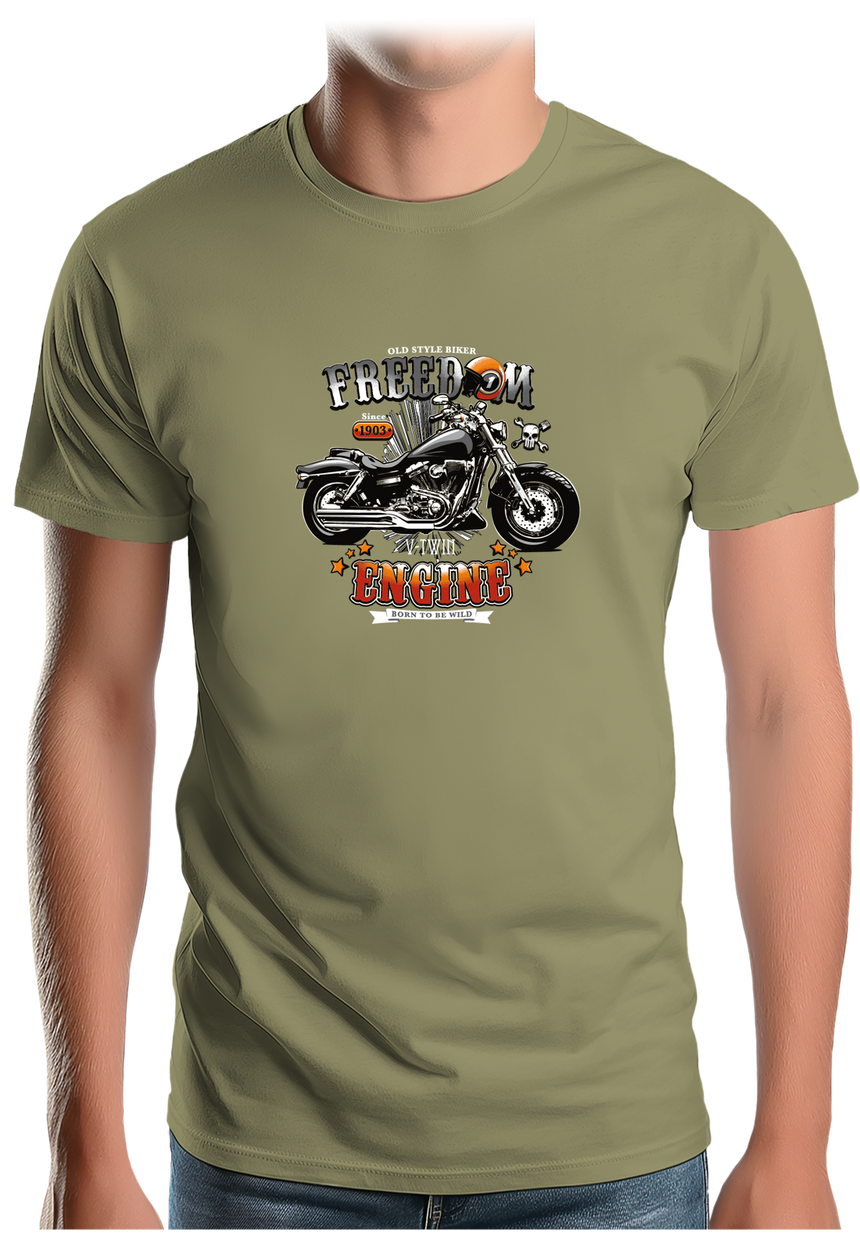 T-Shirt Homme La moto Freedom