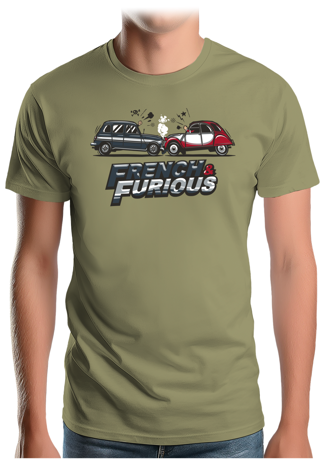 T-Shirt Homme French & Furious 4L contre deuch