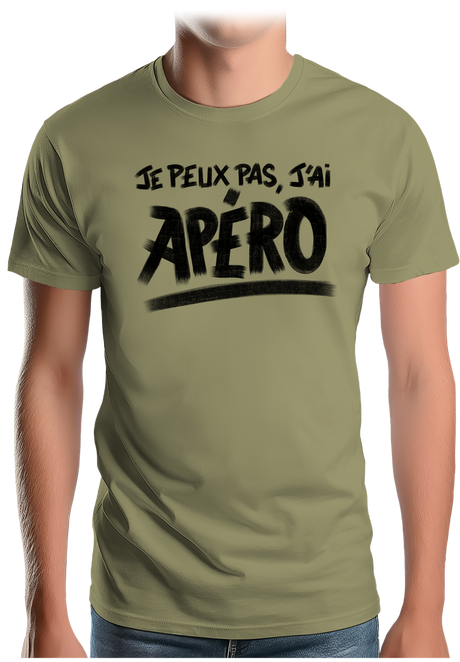 T-Shirt Homme Je peux pas, j'ai apéro