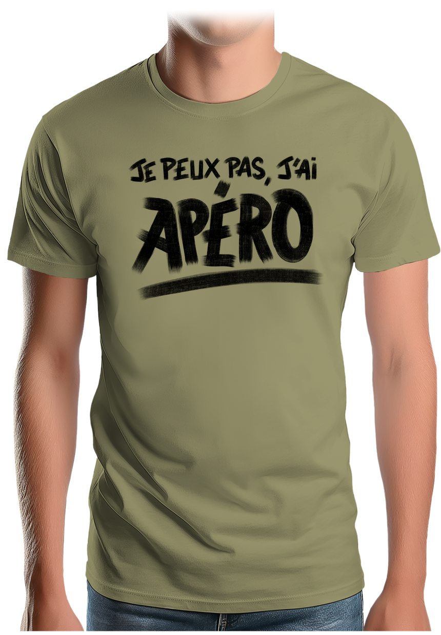 T-Shirt Homme Je peux pas, j'ai apéro