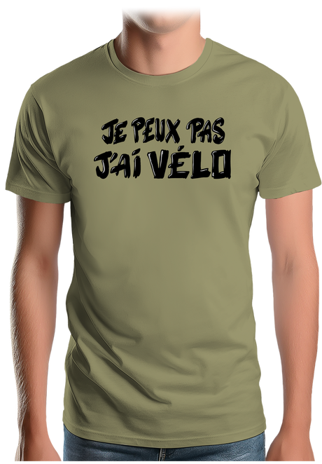 T-Shirt Homme Je peux pas, j'ai vélo