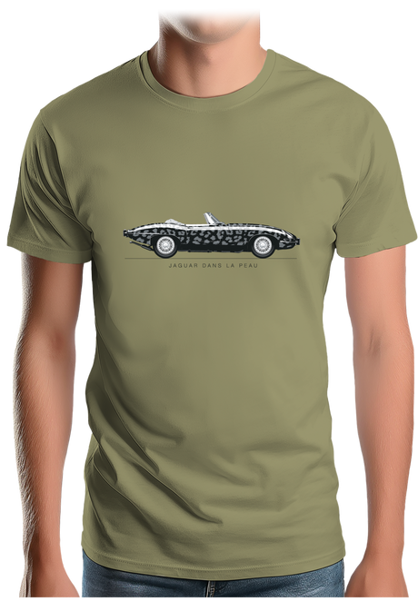 T-Shirt Homme Voiture Jaguar dans la peau
