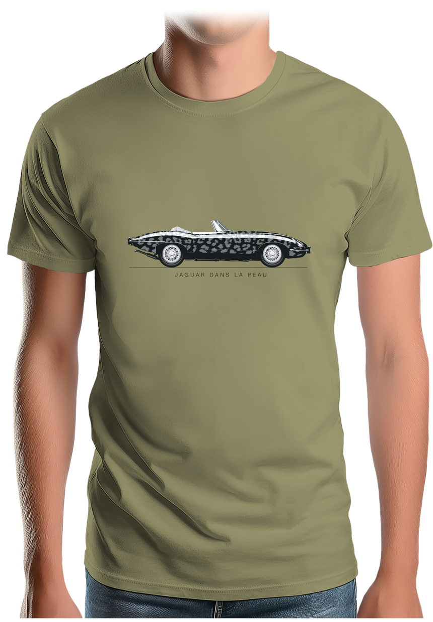 T-Shirt Homme Voiture Jaguar dans la peau