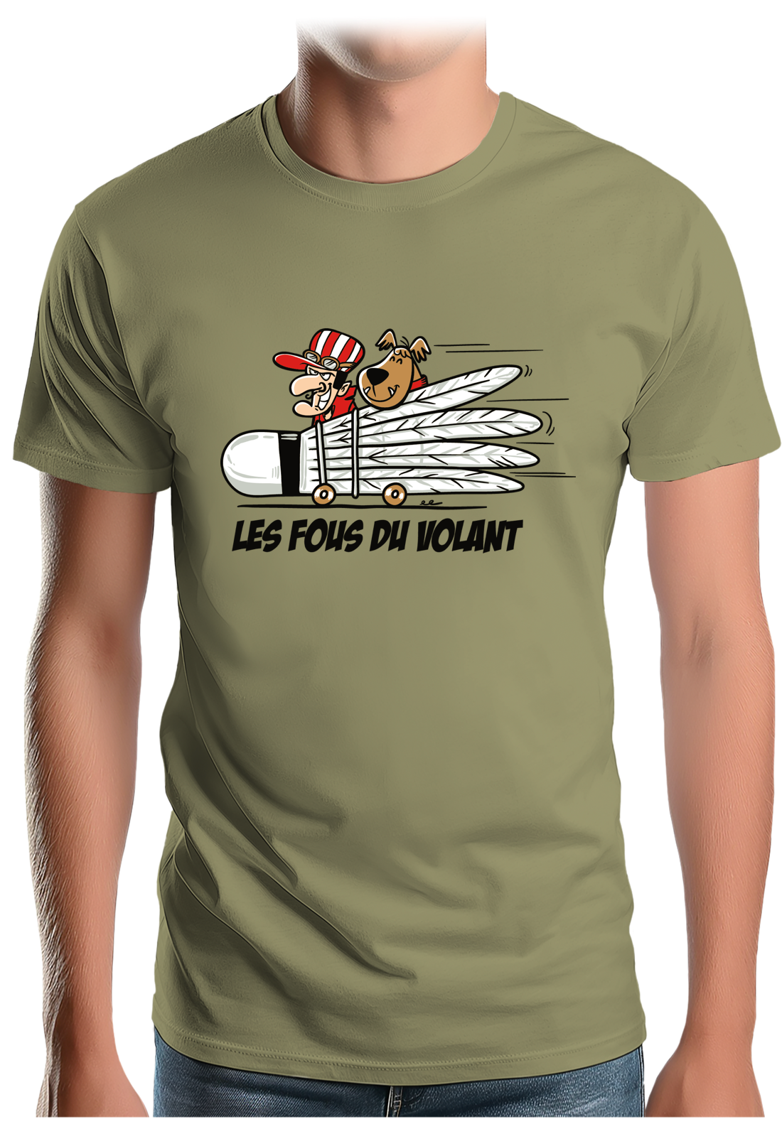 T-Shirt Homme Les fous du Volant de badminton