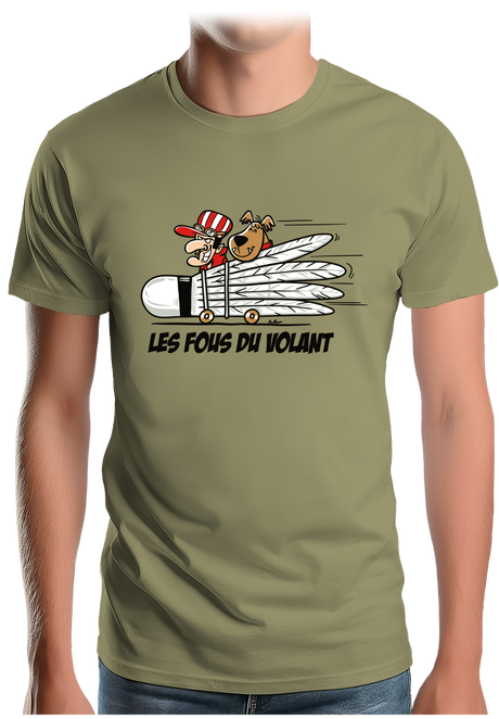 T-Shirt Homme Les fous du Volant de badminton