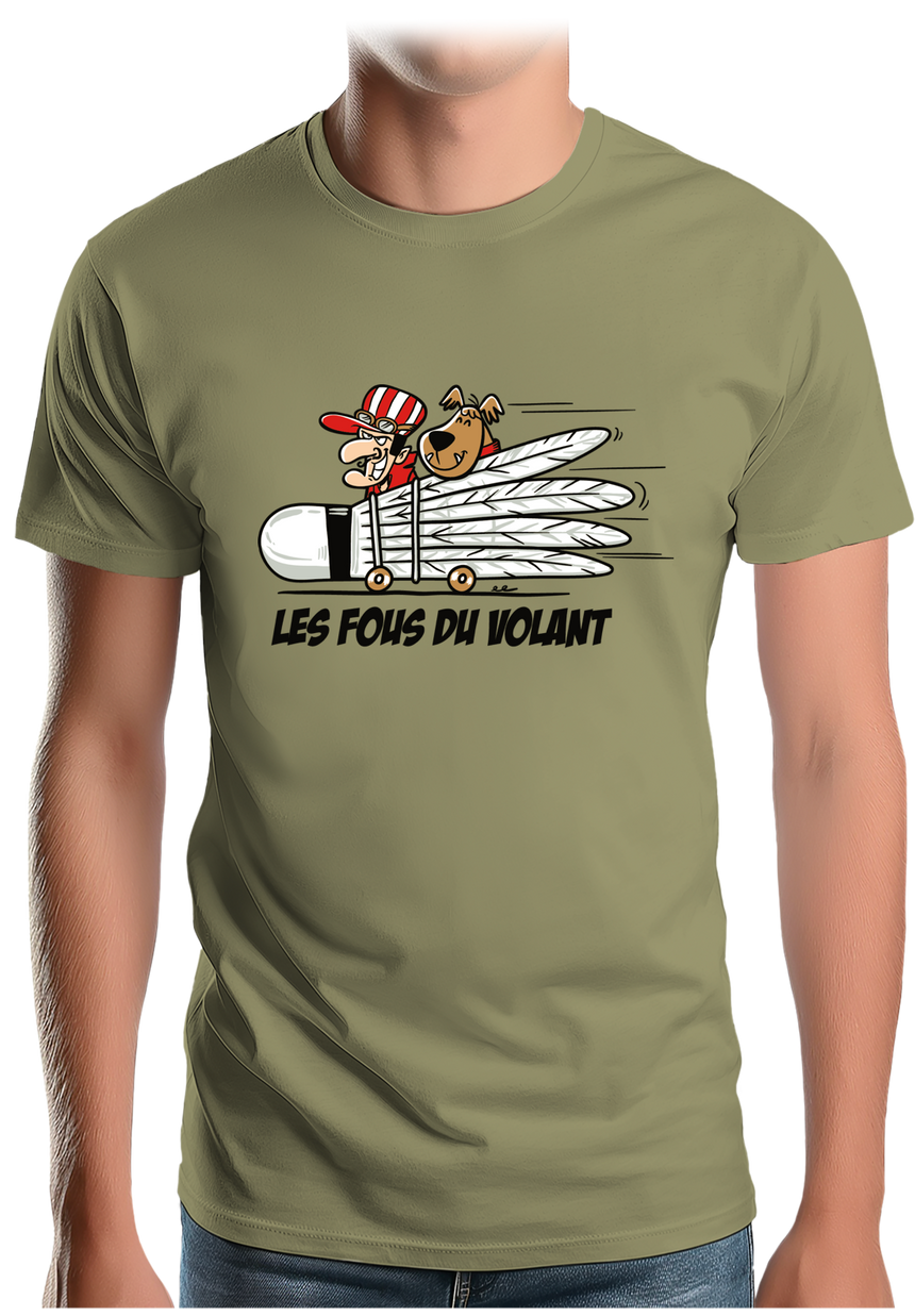 T-Shirt Homme Les fous du Volant de badminton