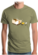 T-Shirt Homme Poule et poussin qui jouent au rugby