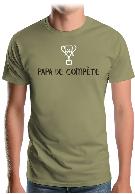 T-Shirt Homme Un super papa de compète (encre gonflante)