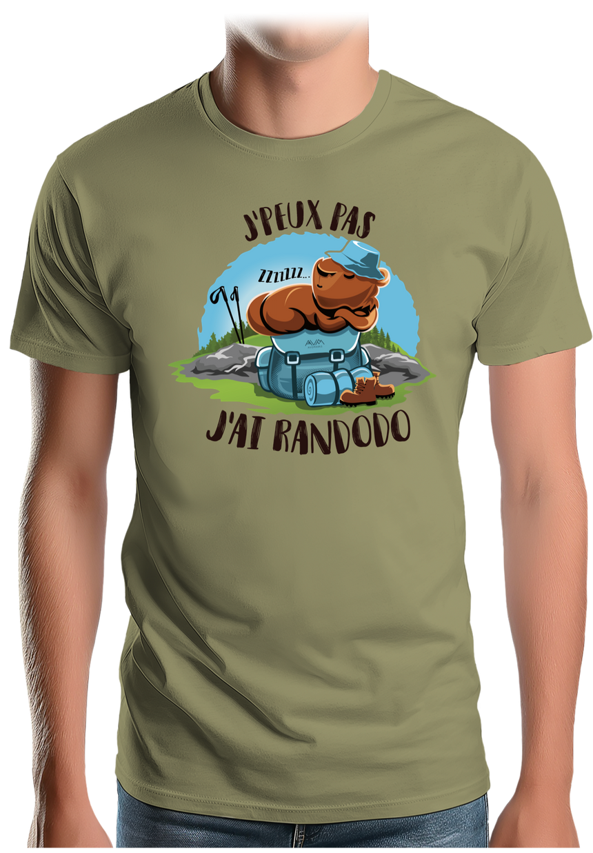 T-Shirt Homme Les marmottes je peux pas j'ai randodo