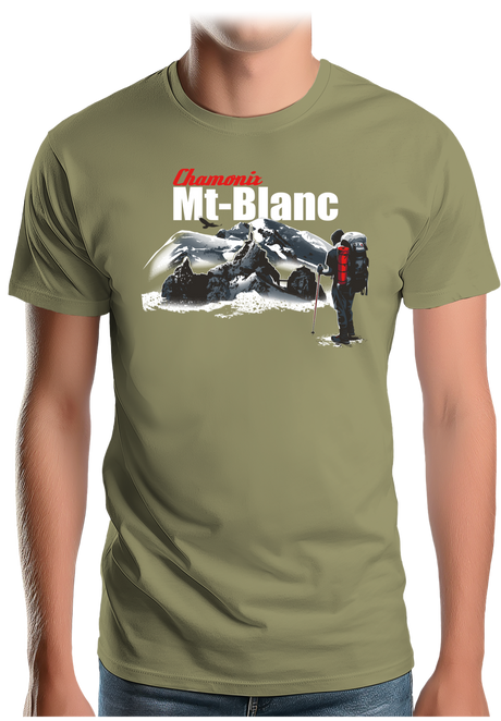T-Shirt Homme Chamonix mont blanc rando aiguille du midi