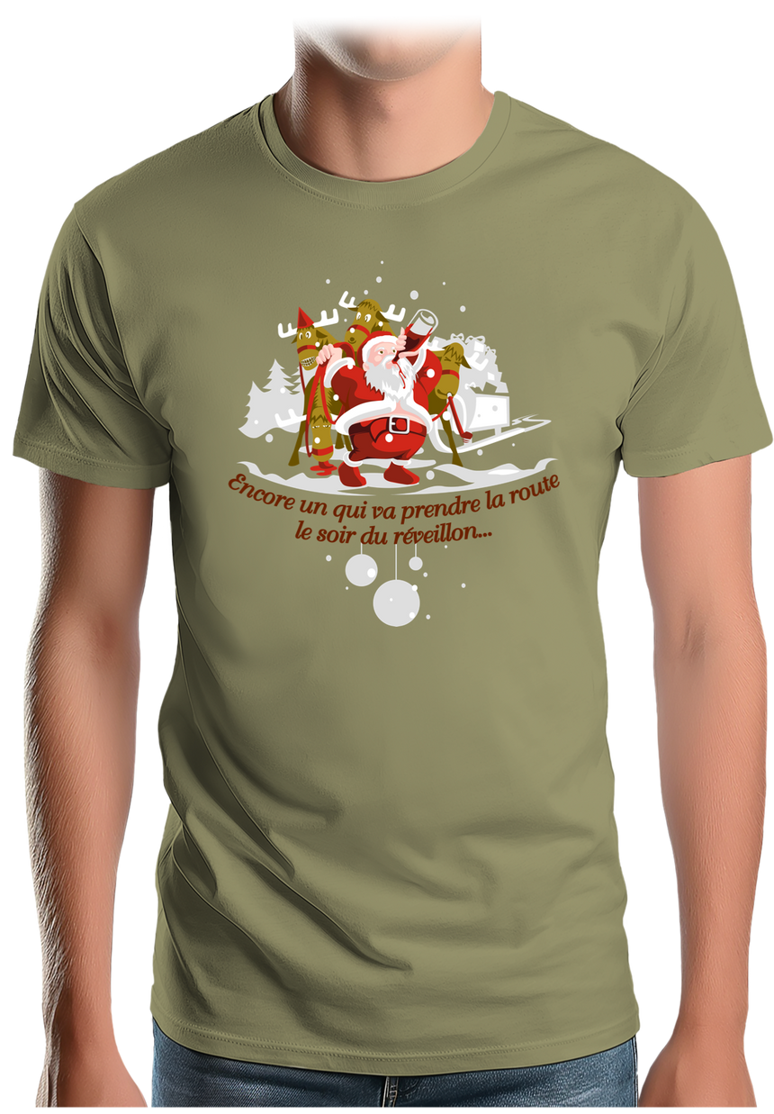 T-Shirt Homme Réveillon du père noël