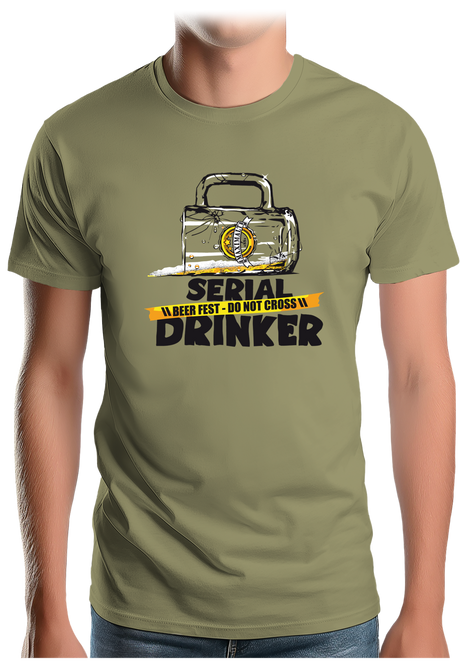 T-Shirt Homme Alcool serial drinker