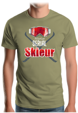 T-Shirt Homme Attention serial skieur