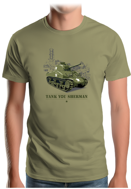 T-Shirt Homme Tank Militaire Sherman