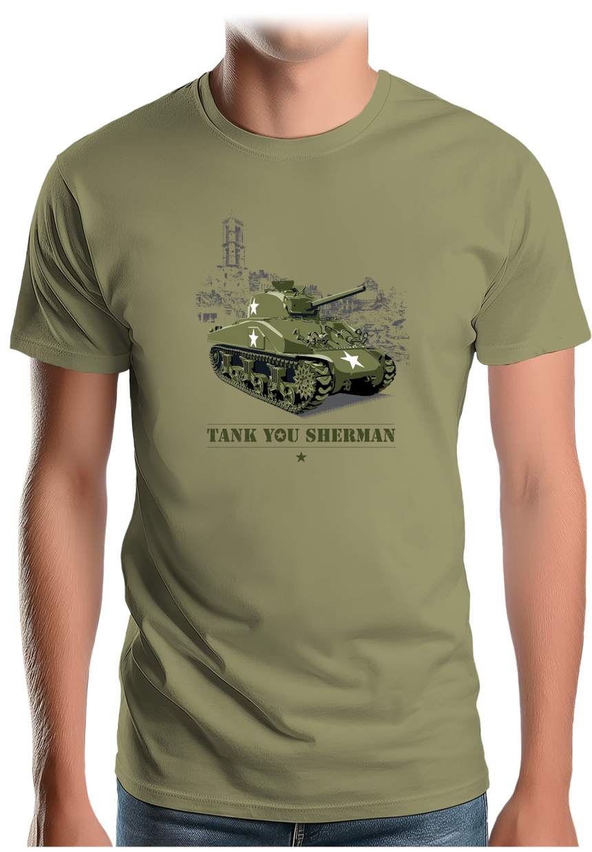 T-Shirt Homme Tank Militaire Sherman