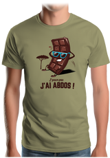 T-Shirt Homme Des abdos en tablette de chocolat