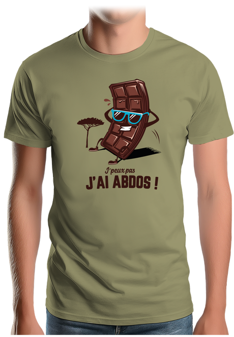 T-Shirt Homme Des abdos en tablette de chocolat
