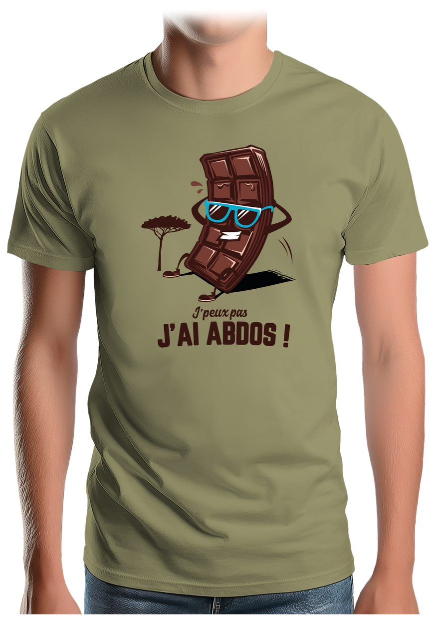 T-Shirt Homme Des abdos en tablette de chocolat