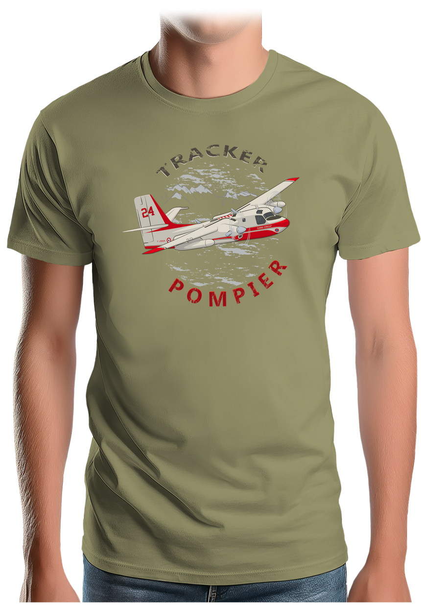 T-Shirt Homme Avion tracker des secours