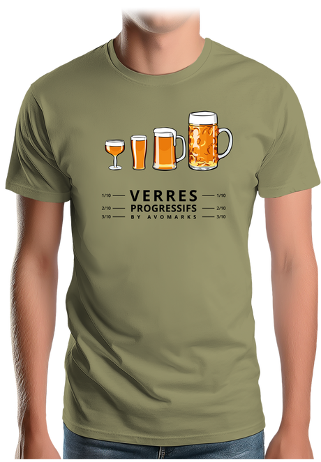 T-Shirt Homme Verres progressifs l'ophtalmo de la bière