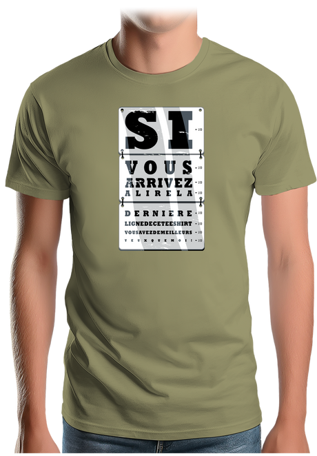 T-Shirt Homme Si vous arrivez à lire