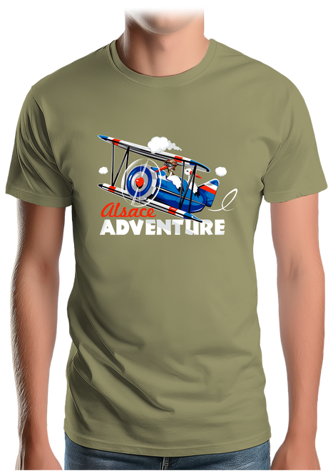 T-Shirt Homme 2 cigognes dans un avion