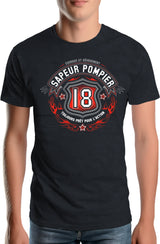 Tee-Shirt Homme Les sapeur pompier, le 18