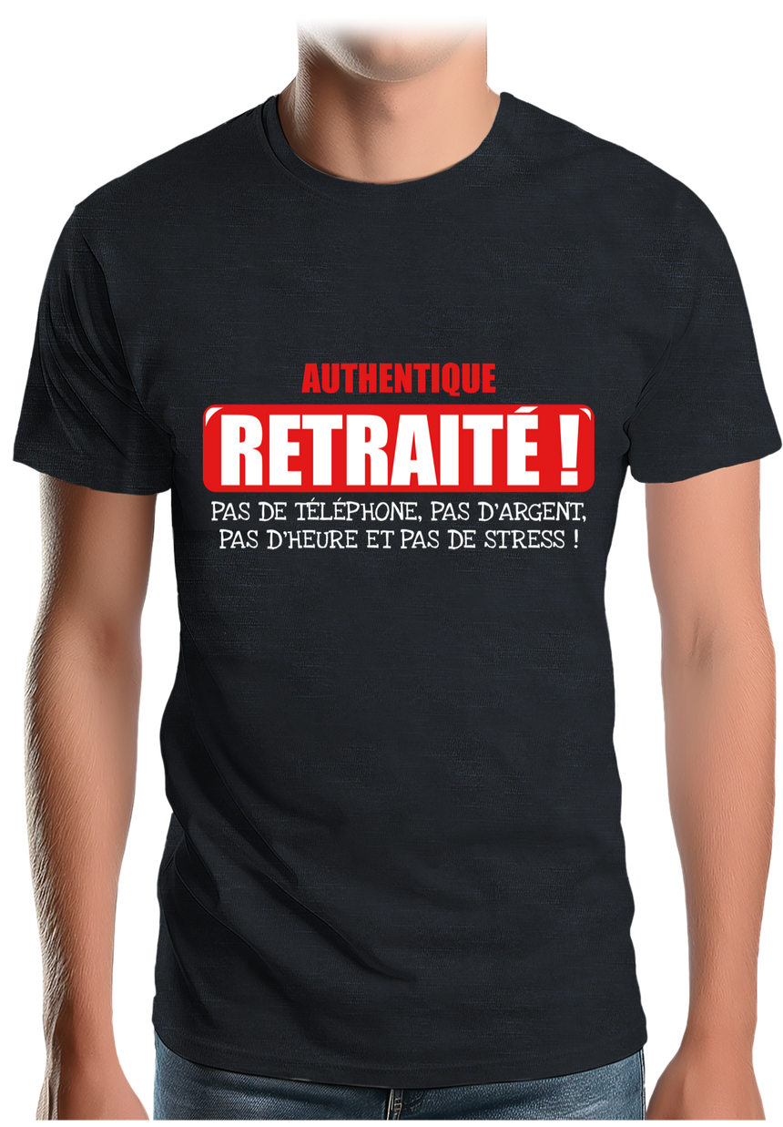 T-Shirt Homme Authentique retraité