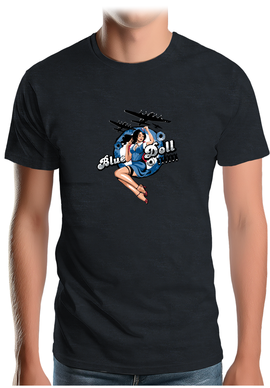T-Shirt Homme Pin Up Avec Avion