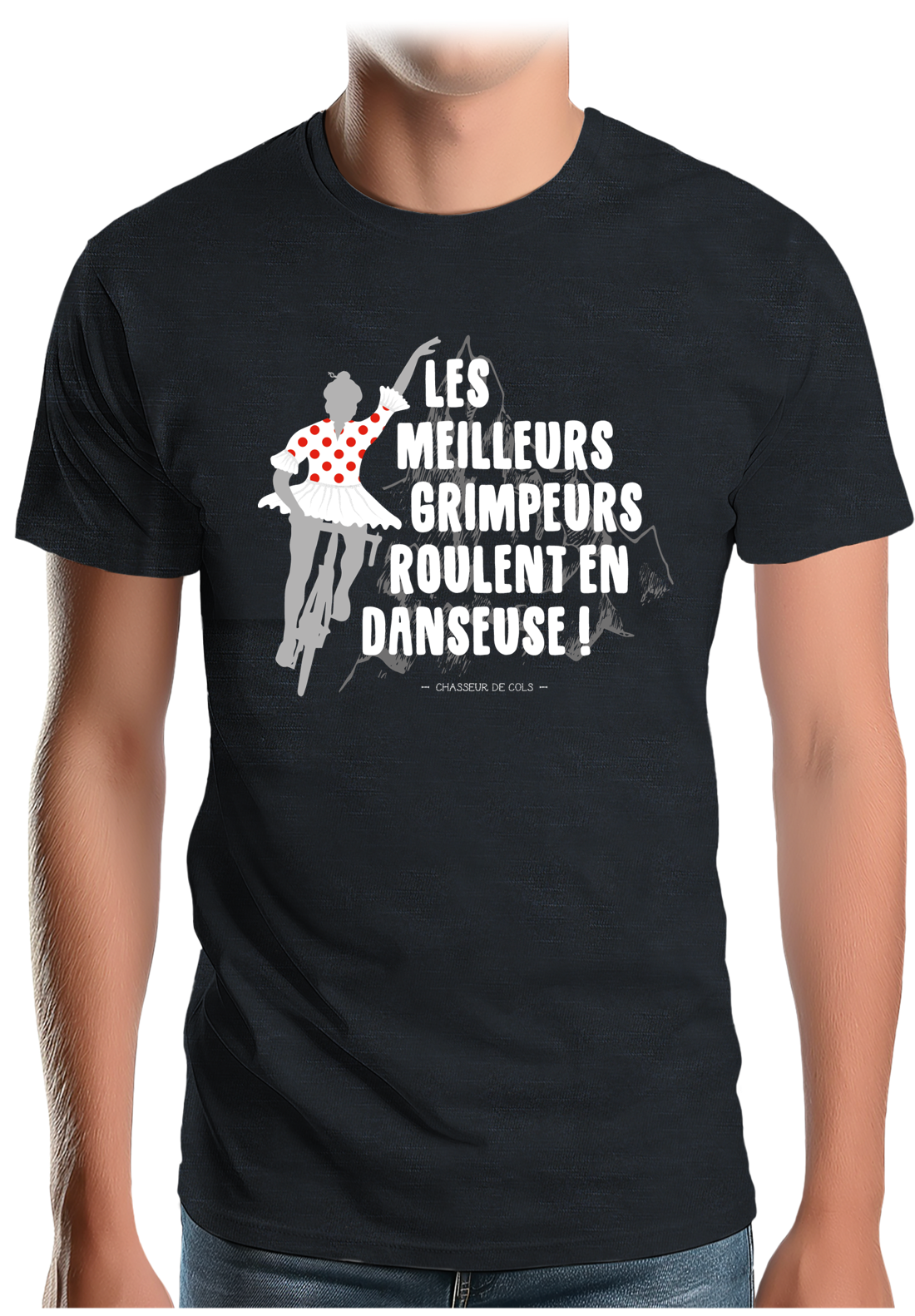 T-Shirt Homme Les meilleurs grimpeurs roulent en danseuse