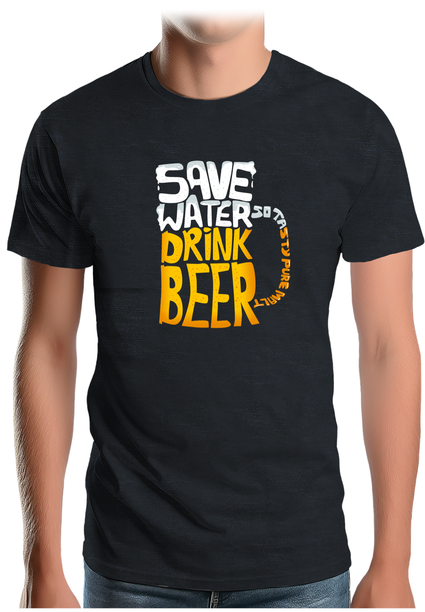 T-Shirt Homme Alcool, save water drink beer