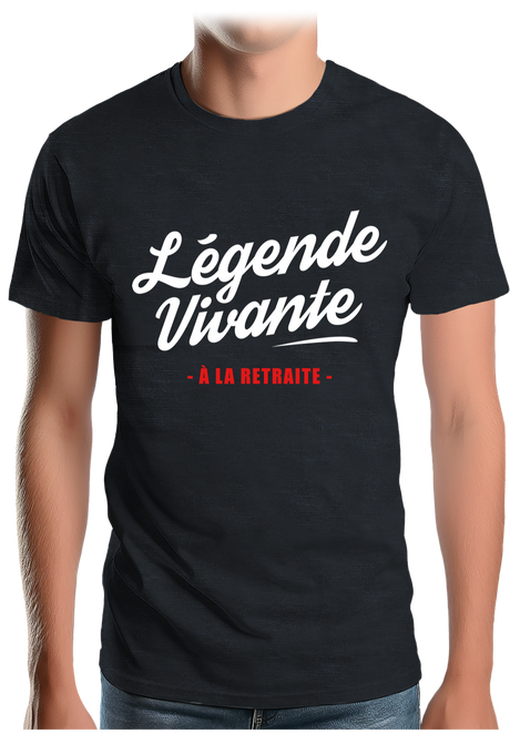 T-Shirt Homme Légende vivante à la retraite