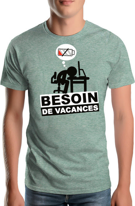 Tee-Shirt Homme Besoin de vacances