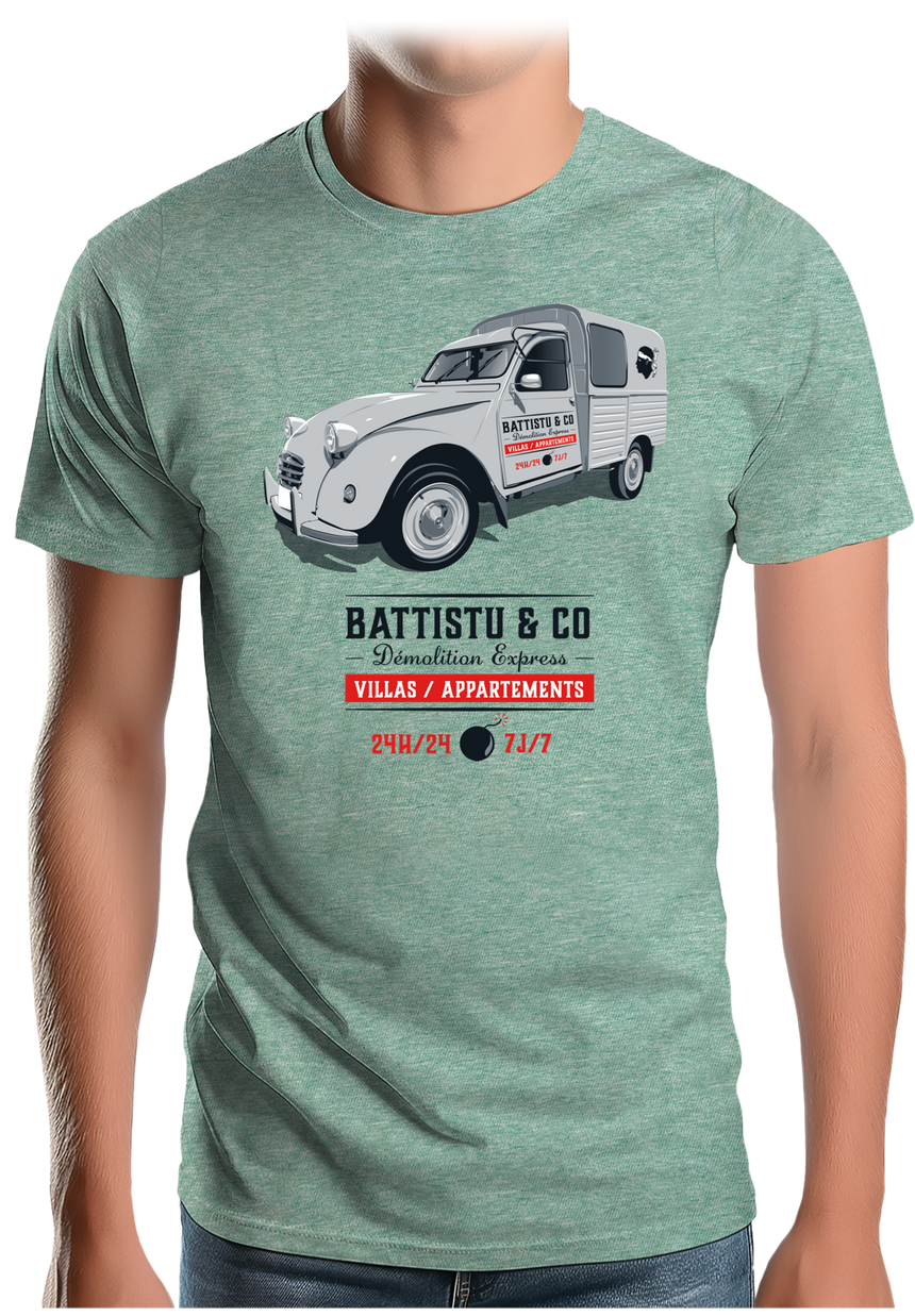 T-Shirt Homme 2CV Corse battistu